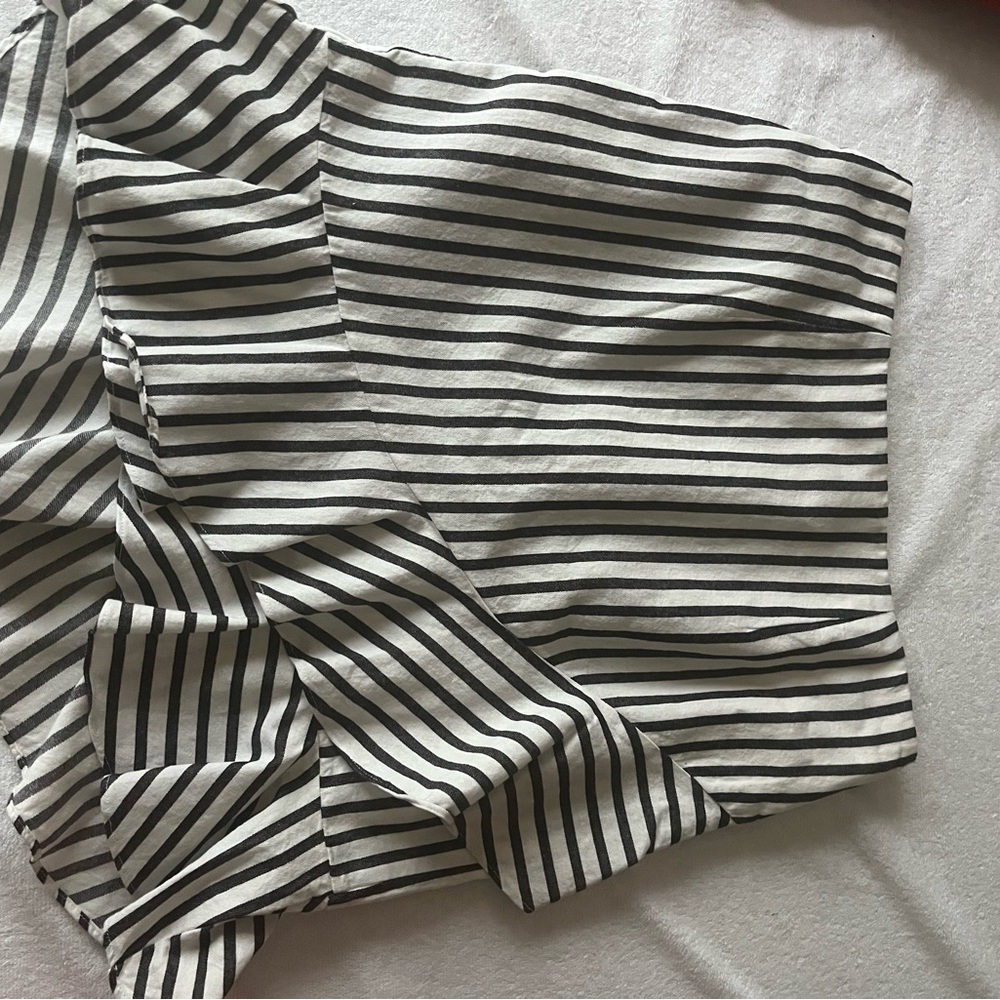 a new day Black and White Striped A-Line Skirt